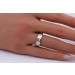 Solitär Ring Gold Weißgold 585 14K Diamant 0.05ct.