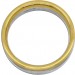 Designer Ring Gelb/Weißgold 585 mattiertes/eismattes Finish massiv 