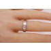 Solitär Ring Weißgold 585 1 Diamant Princess Cut 0,05ct TW/VVSI