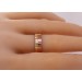 Designer Solitär Ring Gelbgold Rosegold 585 14 Karat 1 Diamant Brillantschliff 0,05ct TW/VVSI