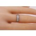 Memoire Ring 1950 Gelb/Weißgold 8 Karat 5 Diamanten W/SI 0,80ct