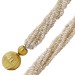 Japanische Keshi Perlenkette Kugelschließe Gelbgold 750 