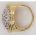 Designerring Gelbgold 750 teil rhodiniert Diamanten 0.50ct TW SI
