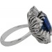 Saphir Ring Platin 950 blauer Edelstein 10.50ct. Diamanten 3.50ct.
