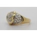 Diamant Ring Gelbgold 750 37 Diamanten Brillantschliff 0,75ct TW/VVS