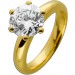 Verlobungsring Gelbgold 750 18K Solitär Diamant 2.69ct DPL Zertifikat