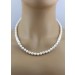 Perlenkette 45cm japanische Akoyaperlen 8mm Silber 925