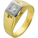 Solitärring Gelbgold Weißgold 585 Diamant 0.20ct. TW VS UNISEX