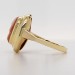 Achat Gemmenring Gold 333 8K handgeschnitzt Antikschmuck