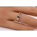 Saphir Ring Rosegold 585 14K blauer Edelstein 0.10ct. Orientperlen