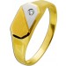 Designerring Gelbgold Weißgold 333 Solitär Diamant 0.02ct.
