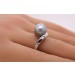 Perlenring  Weißgold 585 14K Tahitiperle 11mm grau silber