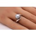 Perlenring  Weißgold 585 14K Tahitiperle 11mm grau silber