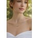Brillant Collier Gold Weißgold 375 9K Diamanten 0.30ct. W SI