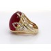 Rubinring Gelbgold 750 18K roter Edelstein 27.61ct Diamanten 0.32ct 