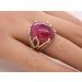 Rubinring Gelbgold 750 18K roter Edelstein 27.61ct Diamanten 0.32ct 