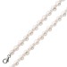 Perlenkette - Perlencollier Rosenquarz Biwa Perlen 6,1-7,2mm Silber 925 Karabiner