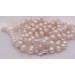Perlenkette - Perlencollier Rosenquarz Biwa Perlen 6,1-7,2mm Silber 925 Karabiner