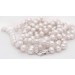 Perlenkette - Perlencollier Rosenquarz Biwa Perlen 6,1-7,2mm Silber 925 Karabiner