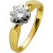 Brillantring Gelbgold Weißgold 585 Solitär Diamant 0.50ct.Top Crystal