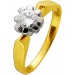 Brillantring 0,50ct Gold Weißgold 585 14K Diamant Antikschmuck