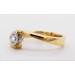 Diamantring Gold Weißgold 750 18K Solitär Diamant 0.19ct. 