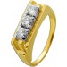 Brillantring Gelbgold Weißgold 585 Diamanten 0.60ct.TW VVS antik