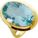 Ring Gelbgold 585 ozeanblauer Aquamarin 12.50ct. 