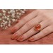 Bernstein Ring Gold 333 8K gelber Edelstein Antikschmuck