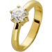 Diamantring Gelbgold 585 Diamant Solitär 1.014ct. Ligt Yellow Intense