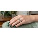 Smaragdring Weißgold 585 14K grüne Edelsteine 0.36ct. Diamanten 0.45ct