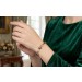 Beryll Armband Gold 750 18K Katzenauge Rubine Antikschmuck