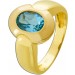Ring Gelbgold 585 azurblauer Solitär Aquamarin 1.65ct. 
