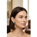 Chrysopras Ohrstecker Weißgold 585 14K Diamanten Antikschmuck