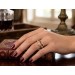 Rubin Ring Gold 750 18K roten Edelsteine Diamanten Antikschmuck