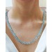 Aquamarinkette blaue Aquamarin Edelsteine 5-10mm Silber 925