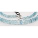 Aquamarin Kette ozean blaue Edelsteine 8mm 