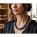 Lapislazuli Kette blaue Edelsteine Silber 925 Antikschmuck
