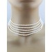 Perlenkette 37cm Weißgold 585 14K Akoyaperlen Diamanten Antikschmuck