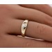 Bandring Gold 585 14K Solitär Brillant 0.17ct. Lupenrein