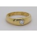 Bandring Gold 585 14K Solitär Brillant 0.17ct. Lupenrein