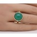 Chrysopras Ring Gold 585 14K grüner Edelstein 14.1ct.