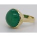 Chrysopras Ring Gold 585 14K grüner Edelstein 14.1ct.