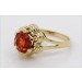 Citrin Ring Gold 585 14K orange Edelstein Antikschmuck