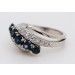 Saphir Ring Weißgold 585 14K Diamanten Antikschmuck