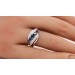 Saphir Ring Weißgold 585 14K Diamanten Antikschmuck