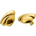 Designer Ohrclips Ohrringe Gold 750 18 Karat Blattdesign