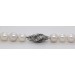 Perlenkette 41cm Weißgold 750 18K Akoyaperlen 9.5mm Diamanten 0.72ct