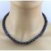 Saphirkette blaue Saphire. 8mm 47cm 8mm