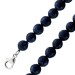 Saphirkette blaue Saphire 8mm  47cm Silber 925 Karabiner